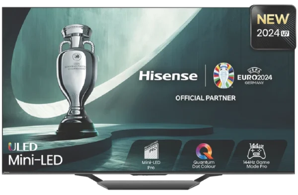 Hisense 85" U7NAU 4K Mini-LED QLED Smart TV 24